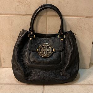 Authentic Black Amanda Tory Burch Tote Purse